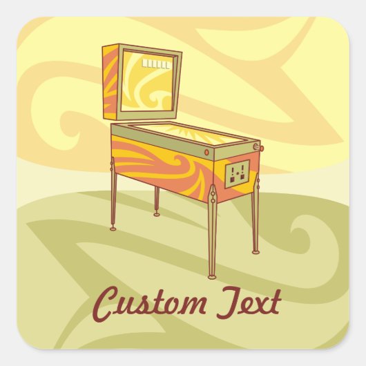 ピンボール機の四角いシール スクエアシール (正面)