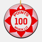 ピンボール機10ポイント場合のLit セラミックオーナメント (裏面)