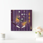 ピンボール機 スクエア壁時計 (ホーム)