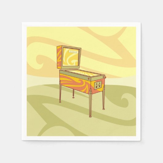 ピンボール機 スタンダードカクテルナプキン (正面)