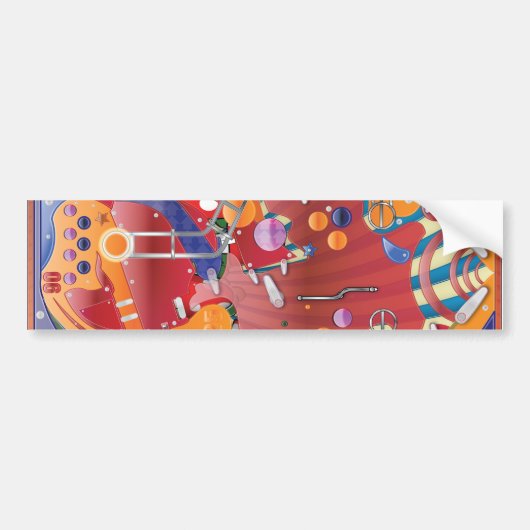 ピンボール機 バンパーステッカー (正面)