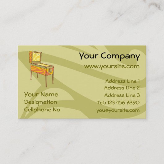 ピンボール機 名刺 (正面)