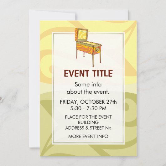 ピンボール機 招待状 (裏面)