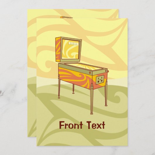 ピンボール機 招待状 (正面/裏面)