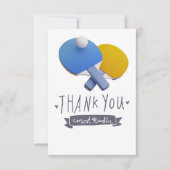 ピンポンをテーマにしたサンキューカード サンキューカード (正面)
