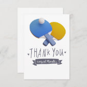 ピンポンをテーマにしたサンキューカード サンキューカード (正面/裏面)