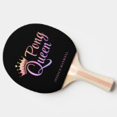ピンポンクイーンブラックピンク名 卓球ラケット (横)