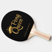 ピンポンクイーンブラック金ゴールド名 卓球ラケット (横)
