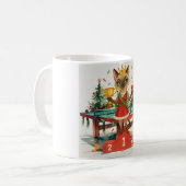 ピンポンクリスマスをテーマにした コーヒーマグカップ (正面左)