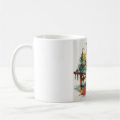 ピンポンクリスマスをテーマにした コーヒーマグカップ (左)