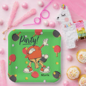 ピンポンダビングテーブルテニスおもしろいパーティー ペーパープレート (パーティー)