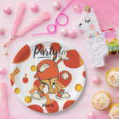 ピンポンダビングテーブルテニスおもしろいパーティー ペーパープレート (パーティー)