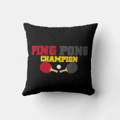 ピンポンチャンピオンおもしろいかわいい卓球ギフト クッション (裏面)