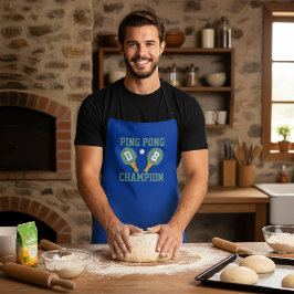 ピンポンチャンピオンテーブルテニスプレーダーブルーエプロン エプロン
