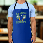 ピンポンチャンピオンテーブルテニスプレーダーブルーエプロン エプロン