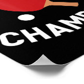 ピンポンチャンピオンテーブルテニスラバーギフト ポスター (角)