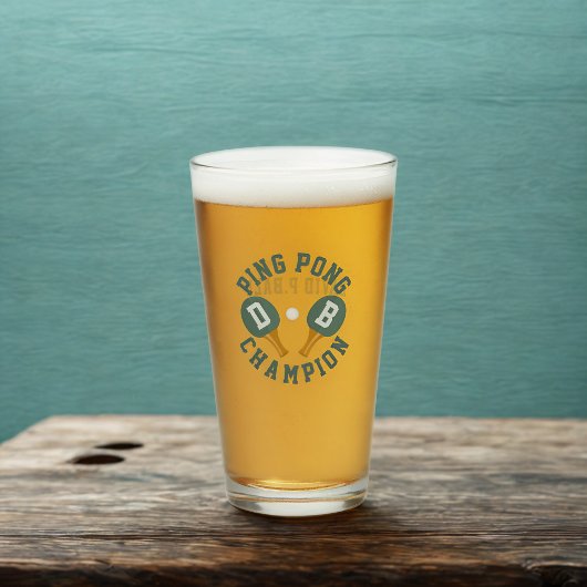 ピンポンチャンピオンピントパーソナライズされたグラス タンブラーグラス