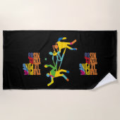 ピンポンテニスデメサ1988 ビーチタオル (正面)