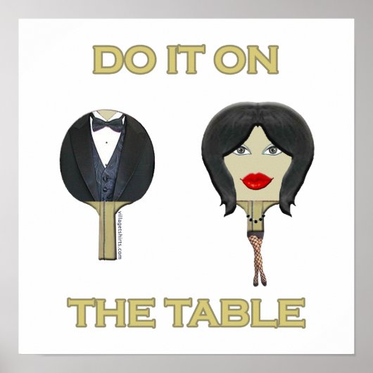 ピンポンテーブルを実行 ポスター (正面)