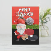 ピンポンテーブルテニスクリスマスサンタクロース シーズンカード (スタンド正面)