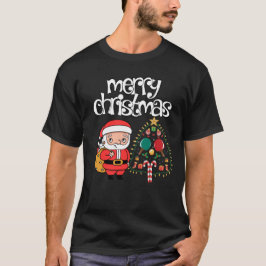 ピンポンテーブルテニスクリスマスサンタクロース Tシャツ
