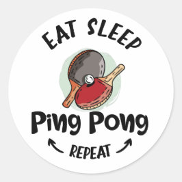ピンポンテーブルテニススリープテ食べンテニスリピート ラウンドシール