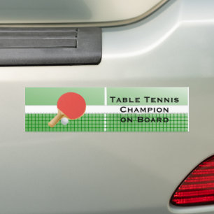 ピンポンテーブルテニスデザインバンパーステッカー バンパーステッカー