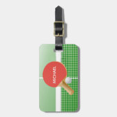 ピンポンテーブルテニスデザインラゲッジタグ ラゲッジタグ (正面縦)