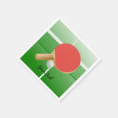 ピンポンテーブルテニスデザイン紙ナプキンス スタンダードカクテルナプキン (角)