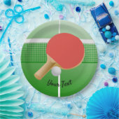 ピンポンテーブルテニスデザイン紙プレート ペーパープレート (パーティー)