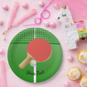 ピンポンテーブルテニスデザイン紙プレート ペーパープレート (パーティー)