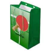 ピンポンテーブルテニスデザイン ミディアムペーパーバッグ (裏面アングル)