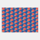 ピンポンテーブルテニスデザイン ラッピングペーパーシート (正面3)