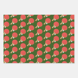 ピンポンテーブルテニスデザイン ラッピングペーパーシート