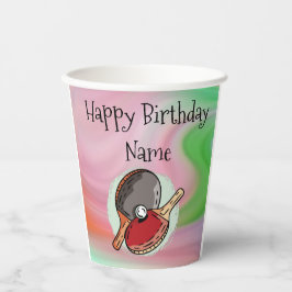 ピンポンテーブルテニスハッピーバースデー 紙コップ