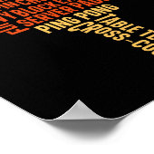 ピンポンテーブルテニスバックハンドバックスピンブロック ポスター (角)