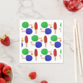 ピンポンテーブルテニスバースデーパーティー スタンダードカクテルナプキン (インサイチュ)