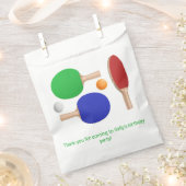 ピンポンテーブルテニスバースデーパーティー フェイバーバッグ (クリップ留めされた状態)