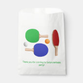 ピンポンテーブルテニスバースデーパーティー フェイバーバッグ (正面)