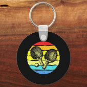 ピンポンテーブルテニスラバーズレトロ キーホルダー (正面)