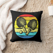 ピンポンテーブルテニスラバーズレトロ クッション (ブランケット)