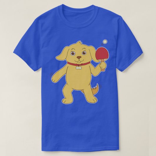 ピンポンテーブルテニス犬のオーナー子犬の値リスト Tシャツ (デザイン正面)
