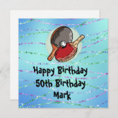 ピンポンテーブルテニス誕生日カード (正面/裏面)