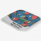 ピンポンテーブルテニス誕生日カード ペーパープレート (傾斜あり)