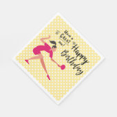 ピンポンテーブルテニス誕生日ガールフォーパーティー スタンダードランチョンナプキン (角)