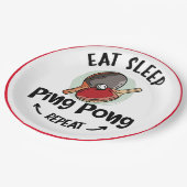 ピンポンテーブルテニス誕生日食べスリープリピート ペーパープレート (アングル)