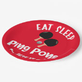 ピンポンテーブルテニス食べスリープ ペーパープレート (アングル)