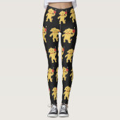 ピンポンテーブルテニス黒人女性選手L用 レギンス (正面)