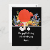 ピンポンテーブルテニス50th誕生日カードボス ポストカード (正面/裏面)