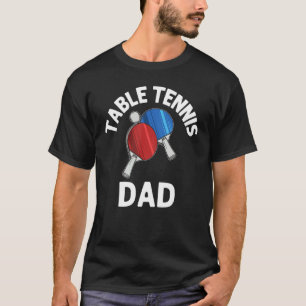 ピンポンデザインパパメンズテーブルテニスプレーヤー Tシャツ